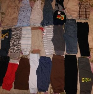 23 piece Lot baby boy pants 0-6